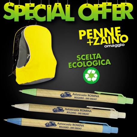 Art. GREENPEN - Offerta 500 Penne + Zaino