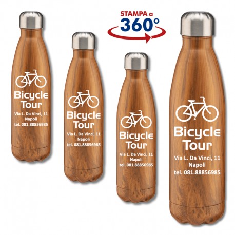 Art. 21413 - Thermos in Acciaio Effetto Legno 500 ml.