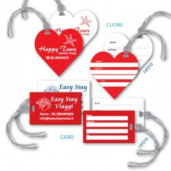 Art. 18990 Etichetta Bagaglio Cuore/Card