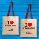 Art. 16122LOVE - Shopper I LOVE in Cotone 38x42 cm.