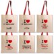 Art. 16122LOVE - Shopper I LOVE in Cotone 38x42 cm.