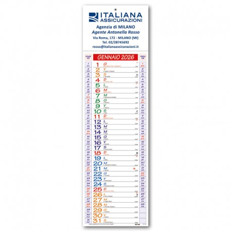 Art. C01 - Calendario Olandese Slim 14x47 cm.
