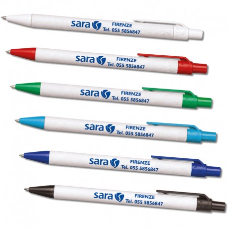 Art. 24819 - Penna Sfera Carta Riciclata - Refil Blu.