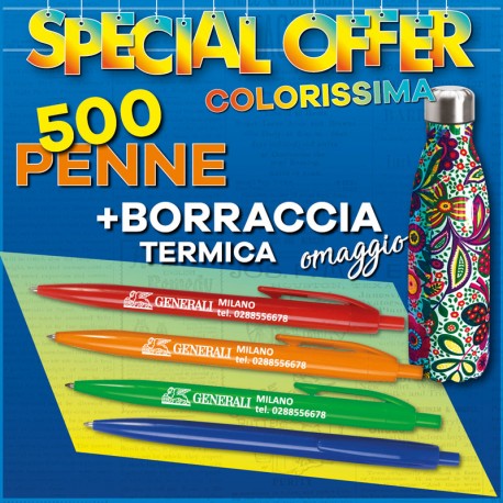 Art. OF25 - Offerta 500 Penne + Borraccia Termica