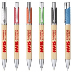 Art. 5081 - Penna sfera in bamboo e paglia di frumento