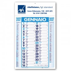 Art. 2320B - Calendario Olandese Tradizionale Blu 28,5x47 cm