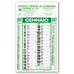 Art. 2320V - Calendario Olandese Tradizionale Verde 28,5x47 cm