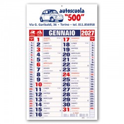 Art. C06090 - Calendario Olandese Quadrettato 28,5x47 cm