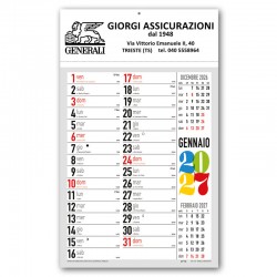 Art. 1590 - Calendario Olandese 28,8x47 cm.