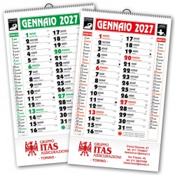 Art. S70 - Calendario Passafoglio con Spirale 31x53 cm