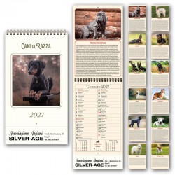 Art. H036 - Calendario Passafoglio Anticato Cani di Razza