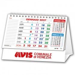 Art. 6251 Calendarietto da Tavolo Spirale Colorato