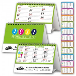 Art. H015 - Calendarietto Trimestrale da Tavolo Spirale Svedese