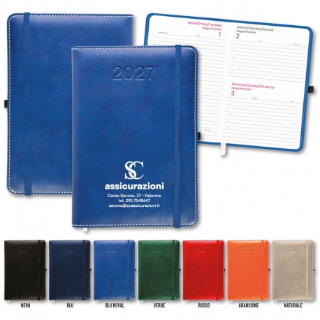 Art. 27710 - Agenda Giornaliera Similpelle Imbottito 15x21 cm