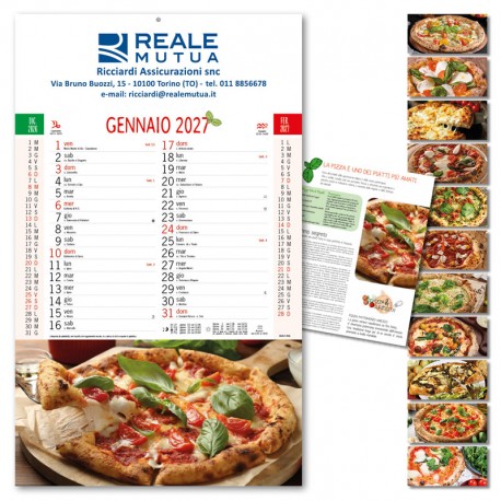 Art. B013 - Calendario Pizza 12 fogli