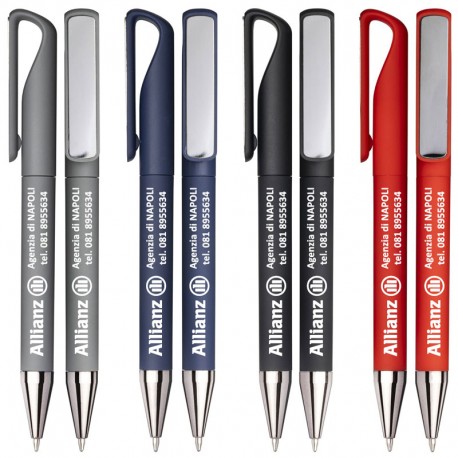 Art. 25804 - Penna twist in plastica gommata.